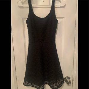 AQUA black skater dress